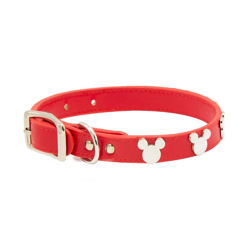 Disney Pet Collar, Faux Leather Dog Mickey Mouse