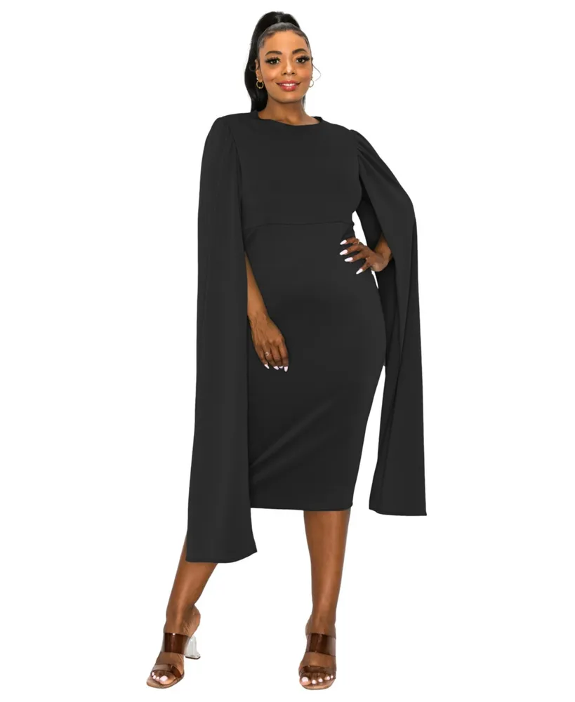 L I V D Plus Naomi Cape Dress