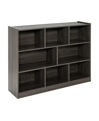 Slickblue 3-Tier Open Bookcase 8-Cube Floor Standing Storage Shelves Display Cabinet