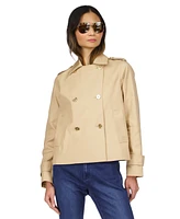 Michael Kors Women's Cotton Twill Cropped Peacoat