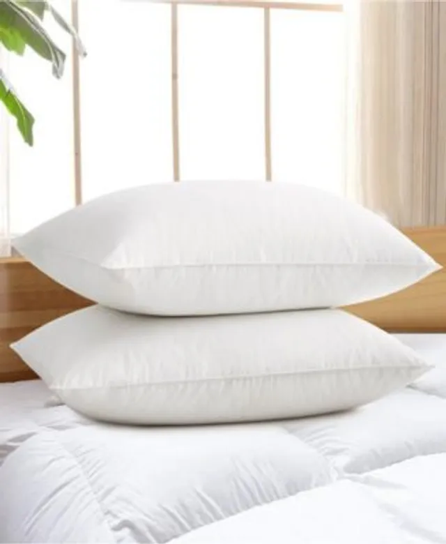 Martha Stewart Medium Firm 2-Pack Feather Euro Pillow Inserts, White