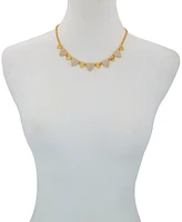 T Tahari Gold-Tone Pave Glass Stone Statement Necklace