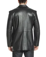 Bgsd Men One-Button Tuxedo Leather Blazer
