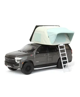 Green light Collectibles 1/64 Chevrolet Tahoe Z71 with Modern Rooftop Tent, Great Outdoors Series