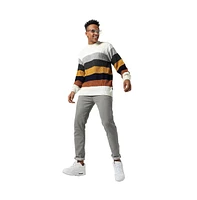 Campus Sutra Men's Multicolor Contrast Panel Pullover Sweater