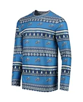 Men's Concepts Sport Navy Midshipmen Ugly Sweater Long Sleeve T-shirt and Pants Sleep Set