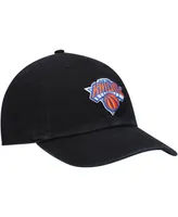 Men's '47 Brand Black New York Knicks Team Clean Up Adjustable Hat