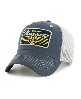 Men's '47 Brand Navy Denver Nuggets Five Point Patch Clean Up Adjustable Hat