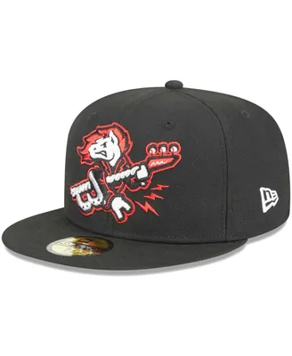 Men's New Era Black Binghamton Rumble Ponies Theme Nights Binghamton Rockin' Horses 59FIFTY Fitted Hat