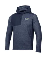 Men's Under Armour Navy Navy Midshipmen Survivor Fleece Hoodie Quarter-Zip Jacket