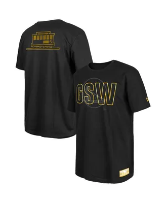 Men's New Era Black Golden State Warriors 2023/24 City Edition Elite Pack T-shirt