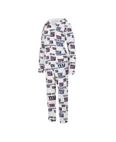 Women's Concepts Sport Cream New York Giants Docket Hoodie Full-Zip Union Suit