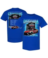 Men's Checkered Flag Sports Blue 2024 Daytona 500 Champions T-shirt