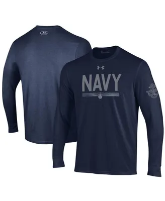 Men's Under Armour Navy Midshipmen Silent Service Sub Long Sleeve T-shirt