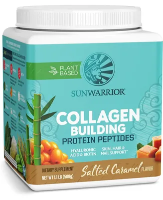 Sunwarrior Collagen Building Peptides Protein Powder Hyaluronic Acid & Biotin Hair Skin Nail Support Gluten Free Non