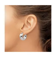 Chisel Stainless Steel Polished Hoop Earrings