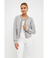 Women's Sequins Trim Cardigan