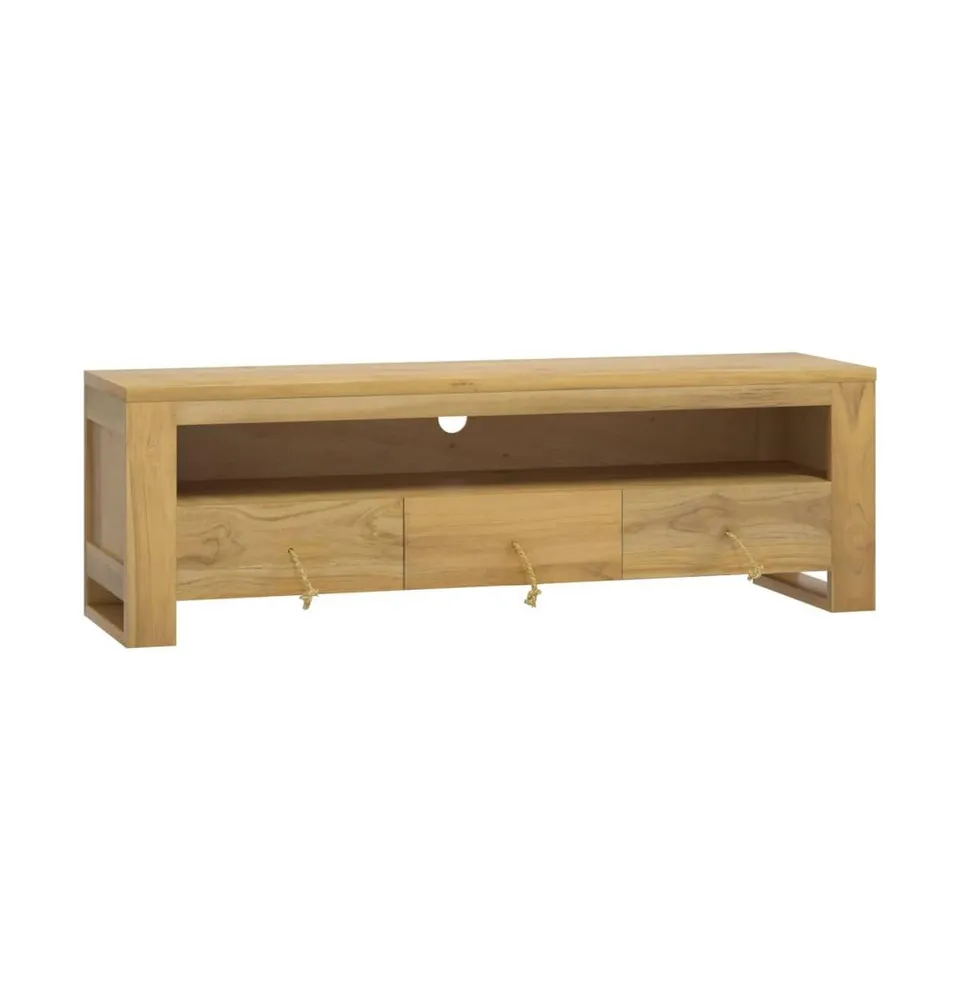 Tv Stand 43.3"x11.8"x13.8" Solid Wood Teak