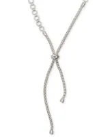 Lucky Brand Silver-Tone Chain Lariat Necklace, 20" + 3" extender