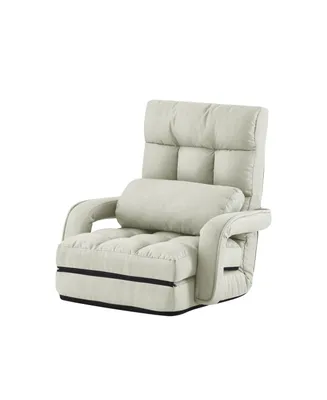 Loungie Kaidan Linen Recliner/Floor Chair