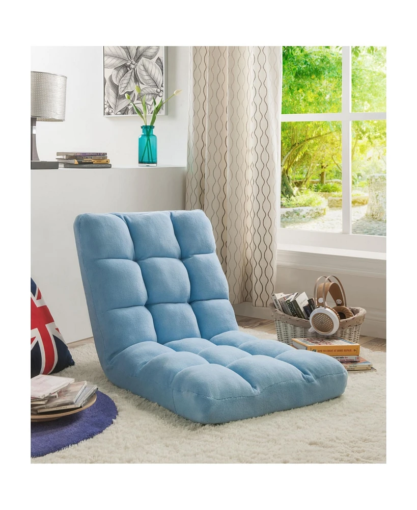 Loungie Micro plush Armless Quilted Recliner Chair