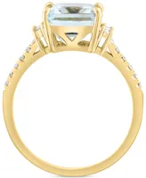 Effy Aquamarine (3-1/2 ct. t.w.) & Diamond (1/6 ct. t.w.) Ring in 14k Gold