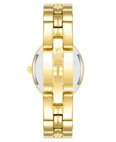 Anne Klein Women's Quartz Oval Gold-Tone Alloy Bracelet Watch, 26mm - Gold