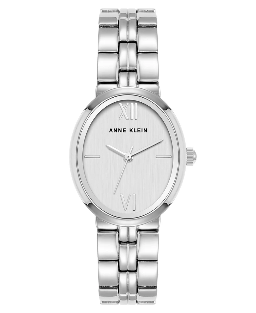 Anne Klein Women's Quartz Silver-Tone Alloy Link Watch, 26mm - Silver