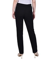 Ny Collection Women's Scuba Crepe Ankle Pants