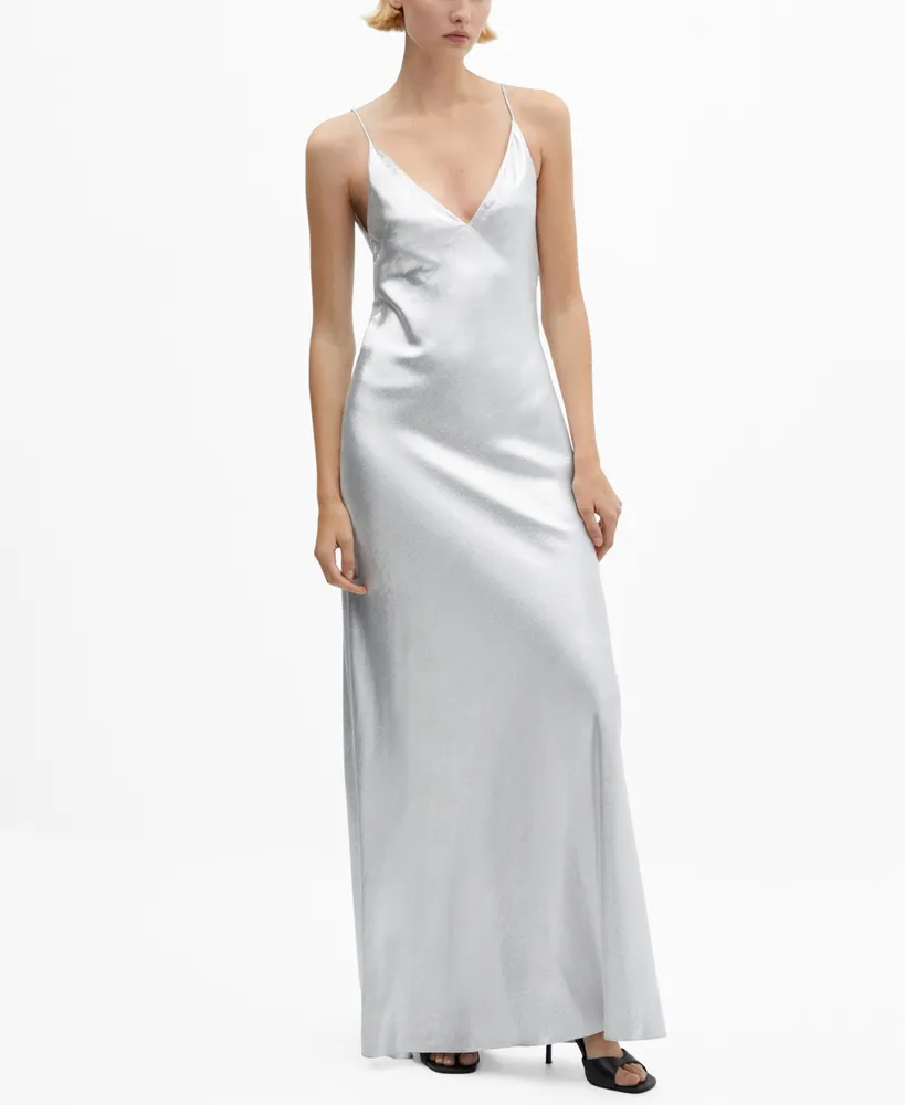 Mango Women's Metallic Gown