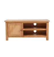 Tv Stand 40.6"x14.2"x18.1" Solid Oak Wood