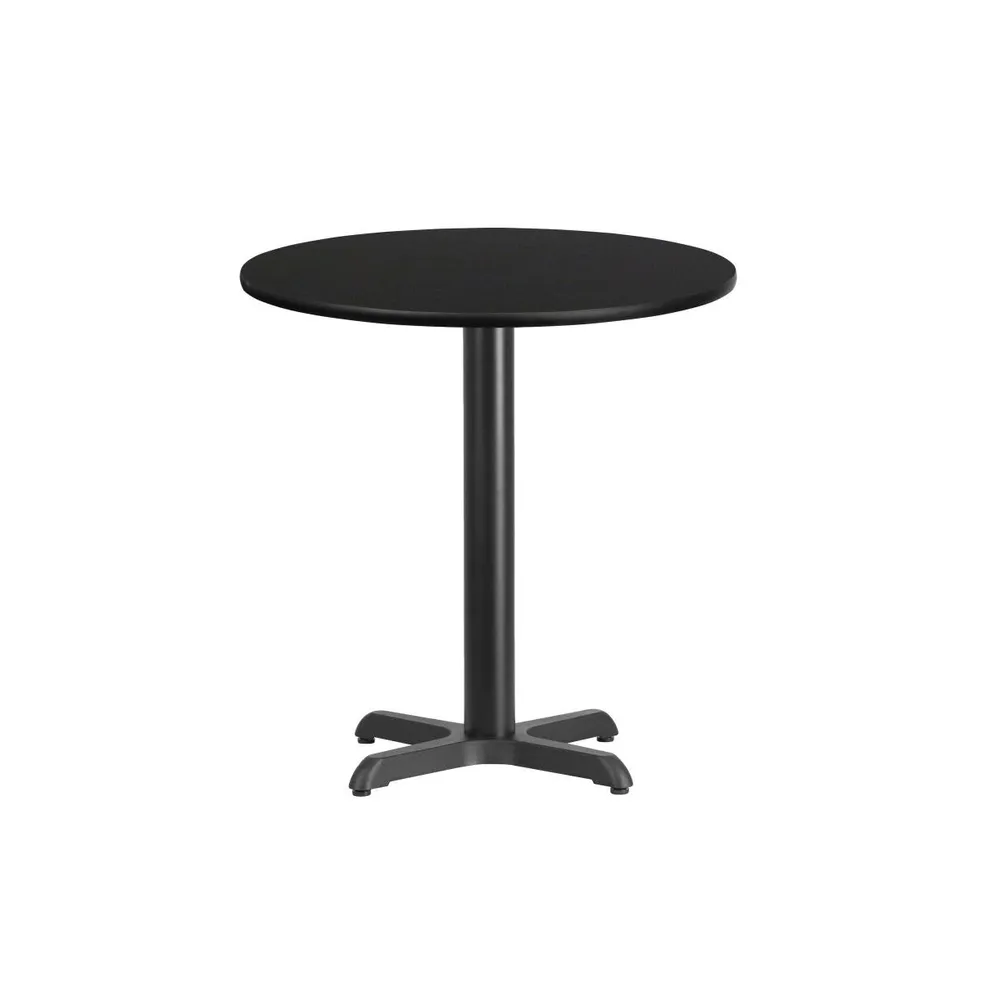 Emma+Oliver 24" Round Laminate Table Top With 22"X22" Height Base