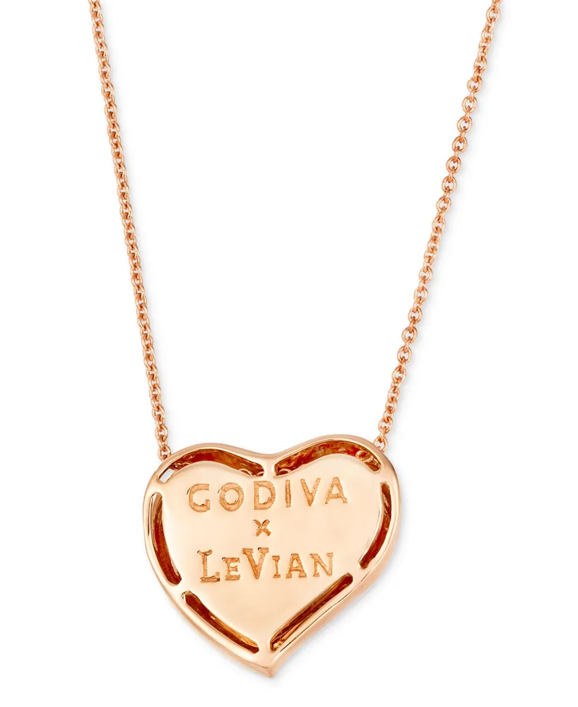 Le Vian Godiva x Le Vian Nude Diamond Heart Adjustable 20" Pendant Necklace (3/4 ct. t.w.) in 14k Rose Gold