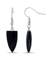 Macy's Silver Plated Multi Genuine Stone Drop Earrings