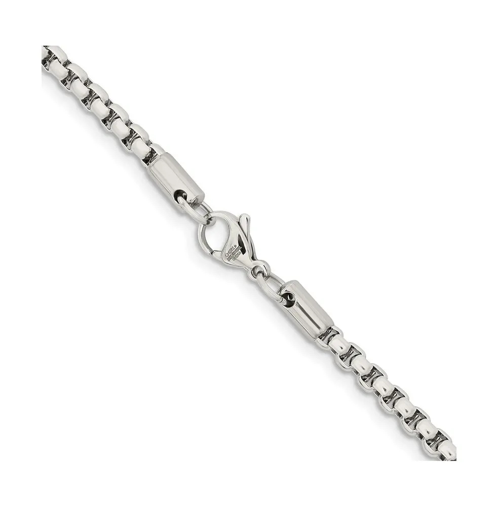 Chisel Stainless Steel 3.9mm Rounded Box Chain Necklace