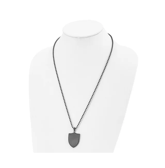 Black Mystical Gem Pendant Black Cord Necklace