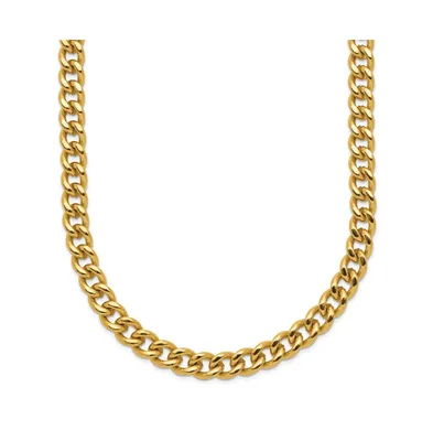 Chisel Polished Yellow Ip-plated 5mm Curb Chain Necklace