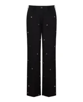 Women's Metallic Letter Detailed Pants