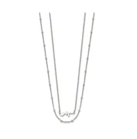 Chisel Heartbeat 2-Strand 17 inch Cable Chain Necklace