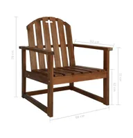 Patio Sofa Chairs 2 pcs Solid Acacia Wood