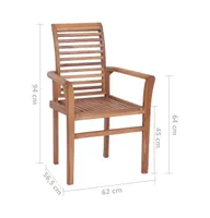 Stacking Dining Chairs pcs Solid Teak