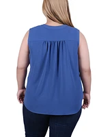 Ny Collection Plus Size Sleeveless Air Flow Blouse