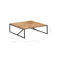 Coffee Table 43.3"x43.3"x14.1" Solid Acacia Wood