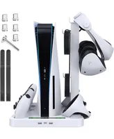 Bolt Axtion 5in1 Stand with Cooling Fan, Dual Controller Magnetic Charging Port for Psvr 2 & PS5 with Bundle