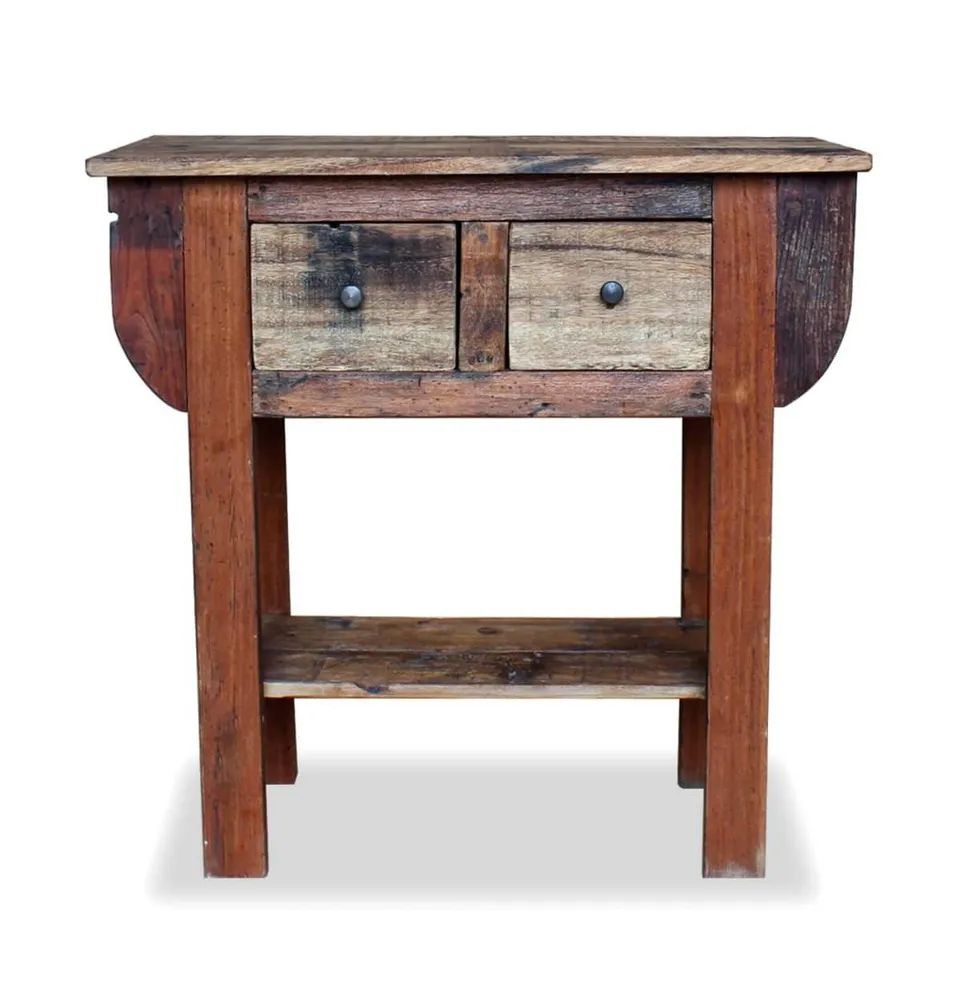 Console Table Solid Reclaimed Wood 31.5"x13.8"x31.5"