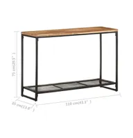 Console Table 43.3"x13.8"x29.5" Solid Acacia Wood