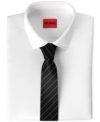 Hugo by Hugo Boss Men's Silk Stripe Jacquard Tie