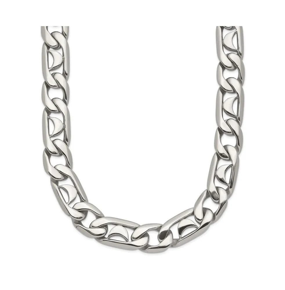 Chisel Stainless Steel Polished 24 inch Fancy Link Necklace