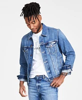 Calvin Klein Men's Tinted Stone Wash Trucker Jacket