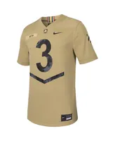 Men's Nike #3 Tan Army Black Knights 2023 Rivalry Collection Untouchable Football Replica Jersey